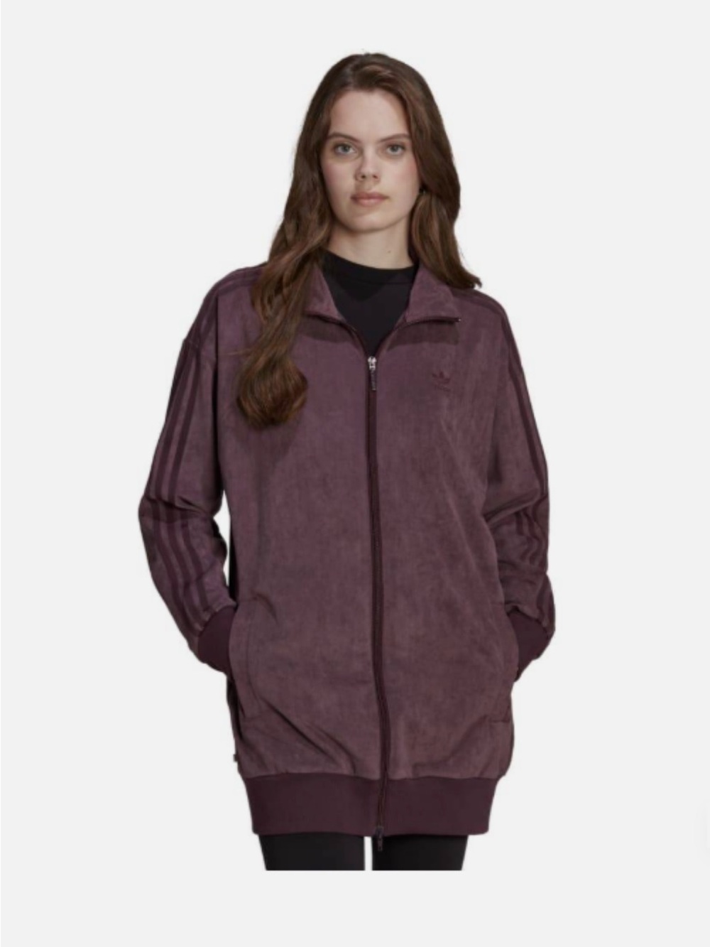 ADIDAS Shadow Maroon Suede Track Jacket